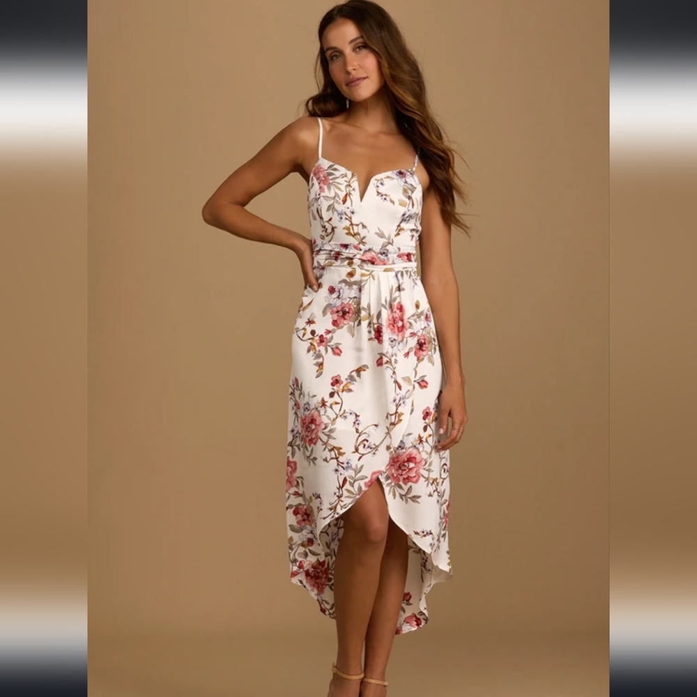 Floral high-low dress